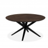 Waide Compact Round 120cm Extending Dining Table - Black Star Base - Finish 2