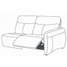 HTL  Dawson 2.5 Seater Power Recliner Section with USB
