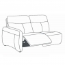 HTL  Dawson 2.5 Seater Power Recliner Section with USB - Battery Pack