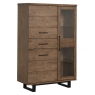 Falco High Board Glazed Display Cabinet