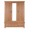 Fairway Furniture Cannock Bedroom Triple Robe - 3 Door (Centre Mirror)