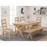 Fairway Furniture Fairford Oak Dining Cross Leg Extending Dining Table