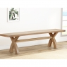 Fairway Furniture Fairford Oak Dining Cross Leg Wooden Dining Bench
