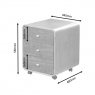 Fairway Furniture Jupiter Home Office 3 Drawer Pedestal Chest