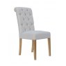 Feels Like Home Romeo Pair of Button Back Dining Chairs-Scroll Top