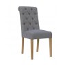 Romeo Pair of Button Back Dining Chairs-Scroll Top
