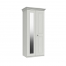 Halley 2 Door Wardrobe with Mirror - 1 Rail - 1 Shelf