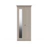 Halley 2 Door Wardrobe with Mirror - 1 Rail - 1 Shelf