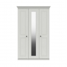Fairway Furniture Halley 3 Door Wardrobe with Mirror - 1 Rail - 1 Large Shelf - 3 Small Shelves