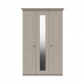 Fairway Furniture Halley 3 Door Wardrobe with Mirror - 1 Rail - 1 Large Shelf - 3 Small Shelves
