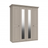 Fairway Furniture Halley 4 Door Wardrobe with 2 Mirrors - 2 Rails - 2  Shelves