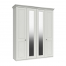 Fairway Furniture Halley 4 Door Wardrobe with 2 Mirrors - 2 Rails - 2  Shelves