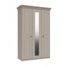 Halley Tall 3 Door Wardrobe with Mirror -2 Rails-1 Small Rail-2 Shelves-4 Small Shelves