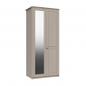 Shadow 2 Door Wardrobe with Mirror - 1 Rail - 1 Shelf