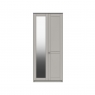 Shadow 2 Door Wardrobe with Mirror - 1 Rail - 1 Shelf