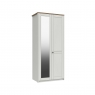 Shadow 2 Door Wardrobe with Mirror - 1 Rail - 1 Shelf