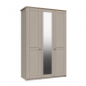 Shadow 3 Door Wardrobe with Mirror - 1 Rail - 1 Large Shelf - 3 Small Shelves