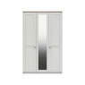 Fairway Furniture Shadow 3 Door Wardrobe with Mirror - 1 Rail - 1 Large Shelf - 3 Small Shelves