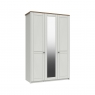 Fairway Furniture Shadow 3 Door Wardrobe with Mirror - 1 Rail - 1 Large Shelf - 3 Small Shelves