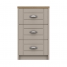 Shadow 3 Drawer Bedside Chest