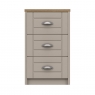 Fairway Furniture Shadow 3 Drawer Bedside Chest