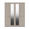 Fairway Furniture Shadow 4 Door Wardrobe with 2 Mirrors - 2 Rails - 2  Shelves