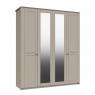 Fairway Furniture Shadow 4 Door Wardrobe with 2 Mirrors - 2 Rails - 2  Shelves