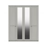 Fairway Furniture Shadow 4 Door Wardrobe with 2 Mirrors - 2 Rails - 2  Shelves