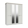 Fairway Furniture Shadow 4 Door Wardrobe with 2 Mirrors - 2 Rails - 2  Shelves