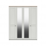 Fairway Furniture Shadow 4 Door Wardrobe with 2 Mirrors - 2 Rails - 2  Shelves