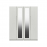 Skylar 4 Door Wardrobe with 2 Mirrors - 2 Rails - 2  Shelves