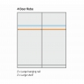 Fairway Furniture Skylar 4 Door Wardrobe with 2 Mirrors