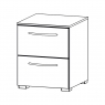 Aldono 6D33 2 Drawer Bedside Table