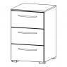 Aldono 6D35 3 Drawer Bedside Table