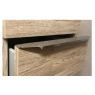 Aldono Deluxe 6D18 3 Drawer Wide Bedside Table