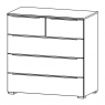 Fairway Furniture Aldono Deluxe 6H27 5 Drawer Wide Chest