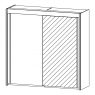 Fairway Furniture Imperial 5105 Gliding 2 Door-1 Mirror Robe (Width 201cm)