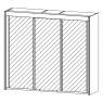 Fairway Furniture Imperial 5108 Gliding 3 Mirror Door Robe (Width 225cm)