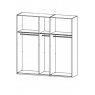 Fairway Furniture Kent 41C5 Hinged 5 Door Robe (Width 226cm)
