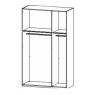 Kent 51D0 Hinged 3 Door-1 Mirror Robe (Width 136cm)