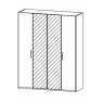 Fairway Furniture Kent 51D3 Hinged 4 Door-2 Mirror Robe (Width 181cm)