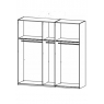 Fairway Furniture Kent 51D4 Hinged 5 Door-1 Mirror Robe (Width 226cm)