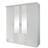 Fairway Furniture Kent 51G4 Hinged Combi 4 Door-2 Mirror Robe (Width 181cm)
