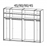 Fairway Furniture Miramar 04P8 Gliding 2 Door Robe - Colour Glass (Width 271cm)