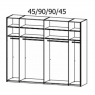 Miramar 5792 Gliding 2 Door Robe-Colour Glass (Width 271cm)