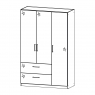 Fairway Furniture Morella OKL5 Hinged 3 Door - 2 Drawer Combi Robe