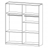 Fairway Furniture Morella OKL6 Hinged 4 Door - 2 Drawer Combi Robe