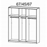 Fairway Furniture Terano 0T5C Hinged 5 Door Robe