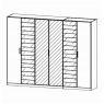 Fairway Furniture Terano 0T5P Hinged 6 Door Robe (Width 271cm)