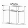 Terano 0T5P Hinged 6 Door Robe (Width 271cm)